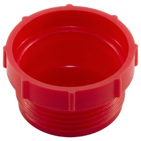Caplugs 99191173 Plastic Threaded Plug for Inverted Flared Fittings. PDI-31, PE-LD, to Plug Thread Size 3/8-24", Red (Pack of 1000)