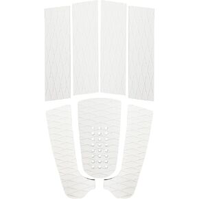 Surfboard Traction Pads Set, 7Pcs/9 Pieces EVA Pads for Front and Back, Adjustable with 3 Adhesive, Fits All Board Sizes (White-B)