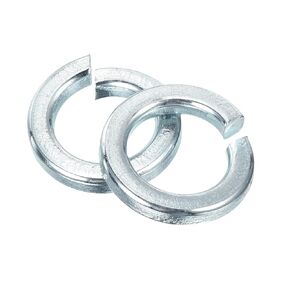 uxcell M20 Split Lock Washer, 10Pcs Carbon Steel Spring Lock Washers Metal Split Ring Washer for Screw Bolts Machinery Silver Blue