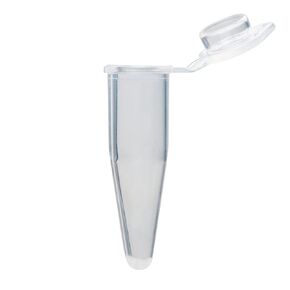 Globe Scientific PCR-02F PCR Tube with Frosted Flat Cap, Clear, 0.2mL Capacity, Pack of 10000
