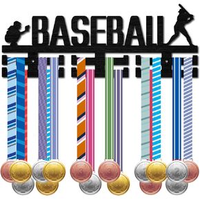 CREATCABIN Golf Medal Holder Golf Medal Hanger Display Wooden Rack Wall Mounted Hook Frame 30+ Golf Race Competition Medals Winner Golfer Gift for Friend Men Women Birthday Christmas 15.7x5.9inch