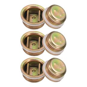 uxcell 6Pcs Drum Bung, 2" Steel Bung Cap, Drum Bung Caps, Gold Bung Plug, Bung Caps with Plated Coated for 55 Gallon Drums, Oil Drum, Gas Tank and Fuel Tank