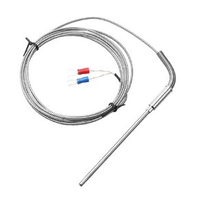 MECCANIXITY K Type Thermocouple Temperature Sensor Probe 4x100mm 6.6ft Wire 0 to 1000°C(32 to 1832°F) Stainless Steel