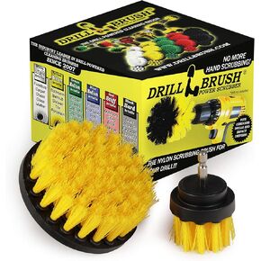 Drill Brush - Scrub Brush - Drill Brush Attachment - Cleaning Brush for Drill - Drill Brush Power Scrubber - Drill Brush Set - Boat Accessories - Hull Cleaner - Boat - Kayak - Canoe - Carpet Cleaner