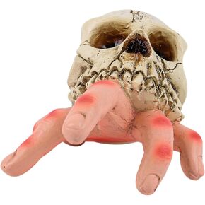 Skull Decor Simulation Hand Scary Statue, Outdoor Indoor Resin Ornaments, Skull Ghost Head Sculptures Home Decorations, Spoof Decorations Creative Gifts, Perfect for Halloween Party Gothic Decor