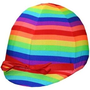 Equestrian Riding Helmet Cover - Rainbow Stripe