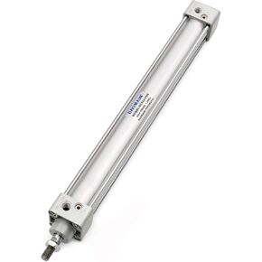 Baomain Pneumatic Air Cylinder SC 32 x 350 PT 1/8, Bore: 1-1/4 inch, Stroke: 14 inch, Screwed Piston Rod Dual Action 1 Mpa
