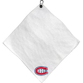 TG Team Golf NHL Team Golf NHL Microfiber Towel - 15" X 15" (White) with Carabiner Clip, Premium Microfiber with Deep Waffle Pockets- Superior Water Absorption and Quick Dry Golf Cleaning Towel