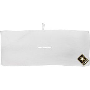 منشفة Team Golf Military Microfiber - 40.64 سم × 101.6 سم (أبيض) مع مشبك حلقة تسلق، ألياف دقيقة فاخرة مع جيوب وافل عميقة - امتصاص فائق للمياه ومنشفة تنظيف سريعة الجفاف للجولف in Kuwait