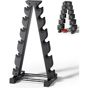Dumbbell Rack Stand Only, Compatible with Peloton Weights, Ergonomic Dumbbell Weight Rack for Home Gym with 6-Tier, Space-Saving Weight Tree Rack, Plus Neoprene Dumbbell Set Storage, Compact