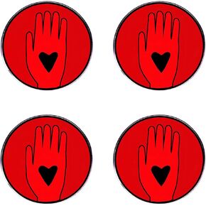 Ceasefire Pins Round Ceasefire Button Pins Pray for Peace Sign Pins Red Hand Badge Stop War Enamel Pin Pray for Peace Gifts