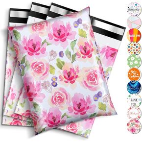Oududianzi Poly Mailer 10x13 Inch 25 PCS - Shipping Bags for Clothing, Strong Thick and Self Adhesive Mailing Poly Bags - Cute Packaging Shipping Bags for Small Business - Chrysanthemum