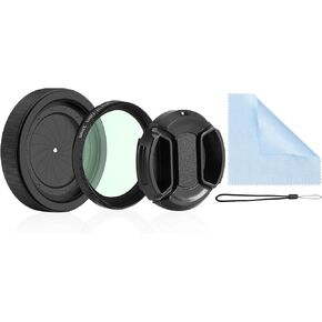 Adjustable Iris Aperture Diaphragm M30 to M37 Iris Aperture Diaphragm Adapter Optical Diaphragm 1.5-26mm Lens Module Adapter Ring PVS-14 PSV14 Optics(Filter Cleaning Cloth Lanyard Set*2)