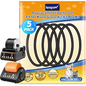 KEEPOW 5 Pack Rock Tumbler Belts, Replacement Belt Set Compatible with KomeStone Rock Tumbler K1 & K1 Pro & K3 (Not Suit for K2 Elite Rock Tumbler)
