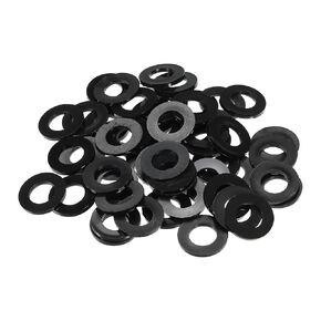 PATIKIL M5 Nylon Flat Washer, 120 Pack 5mm ID 10mm OD 1mm Thick Sealing Spacer Gasket Ring for Faucet Pipe Water Hose Fastener Bolt, Black