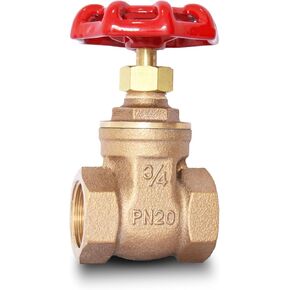 1-1/2" NPT Bronze Gate Valve, Heavy Duty Female x Female Thread Rotary Sluice Valve, Manual Rotary Sluice Valve with Wheel Handle for Water Oil Gas (1-1/2", DN40)