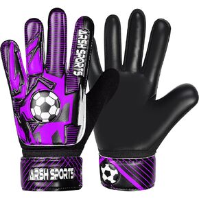 Soccer Goalie Gloves for Kids,Goalkeeper Gloves for Youth Boys Girls 4MM Latex Palm,Anti Slip,Super Gip Double Wrist Protection
