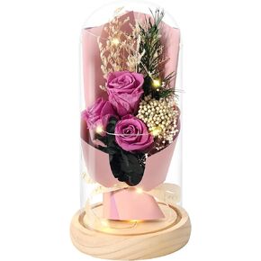 Preserved Flowers Bouquet, Flowers for Delivery Prime Gifts, for Her, Mom, Wife Suitable for Birthday, Mother’s Day, Anniversary, Christmas, Wedding. Flowers for Decoration(Pink)