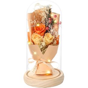 Preserved Flowers Bouquet, Flowers for Delivery Prime Gifts, for Her, Mom, Wife Suitable for Birthday, Mother’s Day, Anniversary, Christmas, Wedding. Flowers for Decoration(Pink)