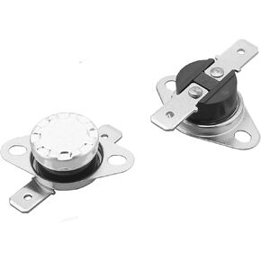 Fielect 5Pcs KSD301 Thermostat 40°C/104°F Normally Open N.0 Adjust Snap Disc Temperature Switch for Microwave Oven Coffee Maker Smoker