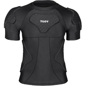 Padded Compression Shirt Football Rib Protector Men Size M