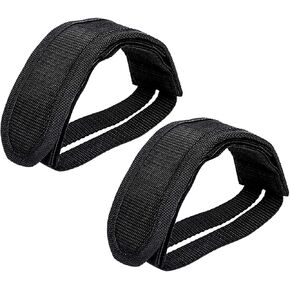 1 Pair Bike Pedal Straps, Adjustable Bicycle Toe Clips Straps, Black Anti-Slip Double Adhesive Bicycle Feet Straps, Bike Pedals with Straps, Universal Bicycle Pedal Straps for Exercise Bike