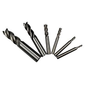 6pcs 1/2"1/8" 3/16" 1/4" 5/16" 5/8" Carbide End Mills Set-high Speed Steel HSS 4 Flute Straight End Mill Cutter