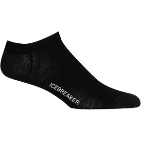 Icebreaker Merino Women's Lifestyle Fine Gauge No Show Socks, Large, Black/Snow
