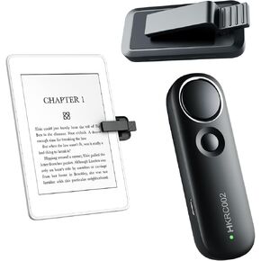 RF Remote Control Page Turner for Kindle iPad iPhone Android Phone/Tablet Reading eBooks Novels Comics, Photo Camera Recording Remote Triggers (White+Violet)