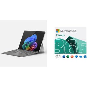 Microsoft Surface Pro 2-in-1 Laptop/Tablet (2024) Windows 11 Copilot+PC 13" OLED Touchscreen - Snapdragon X Elite (12 core) – 16GB RAM – 256 GB Storage – Black + Surface Pro Keyboard with Pen Storage