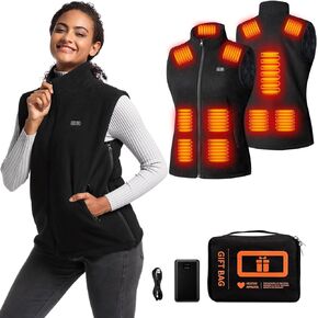 Heated Vest for Women with Battery Pack Included, Polar Fleece Warming Electric Womens Heating Vest jacket