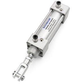 Baomain Pneumatic Air Cylinder SC 32 x 50 Bore 32mm(1.25") Stroke 50mm(2") Single Thread Piston Rod Dual Action with a Y-component & 2Fittings