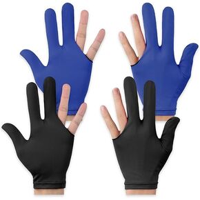 2 Pairs of Billiards Gloves Professional Breathable Billiard Room Unisex Left and Right Hand Elastic high-end Three-Finger Gloves in Saudi Arabia