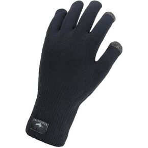 قفاز SEALSKINZ Anmer مقاوم للماء لجميع الأحوال الجوية، قفاز محبوك أسود للجنسين، مقاس كبير