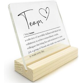 Team Gifts Acrylic Signs - Team Gifts for Employees, Coworkers Gift for Women Men, Team Gifts for Colleagues, Gifts for Coworkers