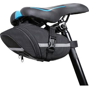Bike Seat Bag, Bicycle Saddle Bag Under Seat Bicycle Bag Cycling Accessories Storage Pouch Bike Wedge Pack for Mountain Road Bike Black