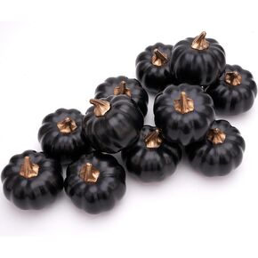 Pumpkin Decor Set of 12 Artificial Fake Faux Foam Orange Pumpkins Rustic Farmhouse Harvest Thanksgiving Mantel Table Centerpiece Autumn Fall Home Decoration