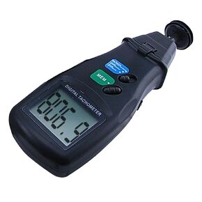 2 in 1 Digital Tachometer,Contact/Non-Contact Photo Tachometer RPM Tach Meter | 2.5-99,999 RPM Accuracy with Linear and Rotation Speed Measurement Wheels