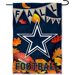WinCraft Dallas Cowboys Fall Leaves Decorative Football Garden Flag Double Sided Banner