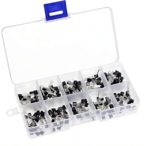 200Pcs 10 Values Transistor kit BC327 BC337 2N2222 2N2907 2N3904 2N3906 S8050 S8550 A1015 C1815 PNP NPN Power General Purpose Transistors