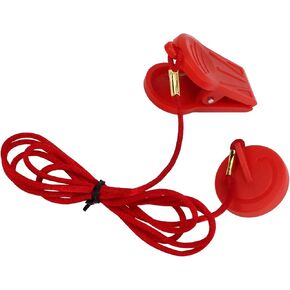 2PCS Running Machine Key, Emergency Stop Magnet Switch Treadmill Key with Circular Insert Red