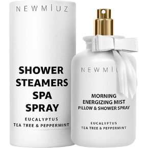 Energizing Shower & Pillow Spray Peppermint Eucalyptus Tea Tree Essential Oils Natural Fast Acting Aromatherapy Mist for Relaxation Calming Stress Clear Sinus Cooling Relief Luxury Self Care Gift