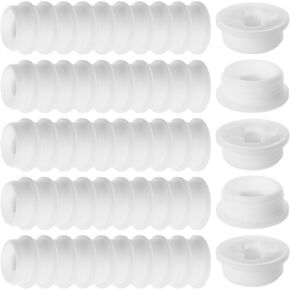 50 Pcs Bung Cap 2'' Button Plug Plastic Bung Hole Caps with Silicone Gasket, Coarse Thread Barrel Caps for Most 15, 30 and 55 Gallon Plastic Drum