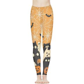 GLUDEAR Women's Halloween Print High Waist Leggings Stretch Full Length Tights Workout Pants