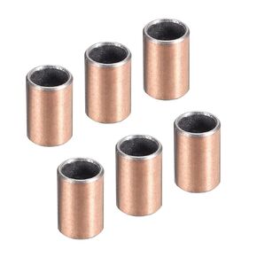 6pcs Sleeve Bearings - [8mmx10mmx15mm] Wrapped Oilless Bushings Plain Bearings for Machine Shaft Use