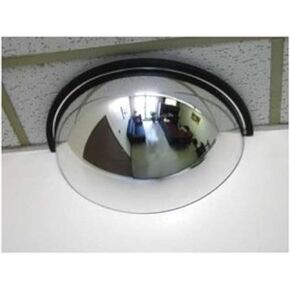 26" Acrylic Half Dome Mirror with Steel back, Round Indoor Security Mirror for Driveway Safety Spots, Outdoor Warehouse Side View, Circular Wall Mirror for Office Use - Vision Metalizers (DSB2612)