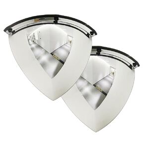 Set of 2-19.7" Dia Quarter Dome Convex Mirrors, 90° Viewing Angle, Traffic Office Safety Mirror, Acrylic Security Mirror