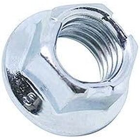 (50pcs) BelMetric M8 Metric Reduced 10mm Wrench Top Locking Zinc Plated Steel Flange Nut NTLH8X10CLZ