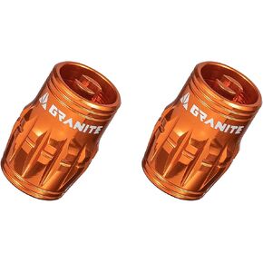 Granite Juicy Nipple Valve Cap with Valve Core Removing Function, Tire Valve Caps Dust Covers for Bikes and Vehicles, Durable Alloy Schrader Valve Cap, 2-Piece Set (Blue)