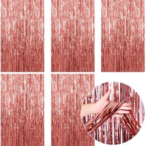 Blue Backdrop for Party Decorations-SINBEE Foil Fringe Curtain for Bluey Birthday Decorations, Blue Party Streamers for Frozen Birthday Party Decorations- 2 Packs